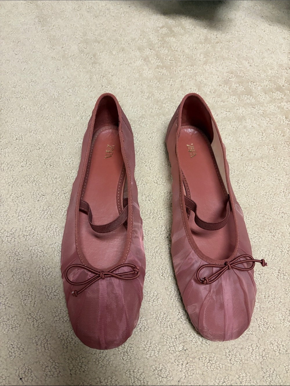 Zara Women's Ballet Flats in Dusty Rose
